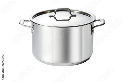 Culinary Stockpot Isolated on Transparent Background. Ai