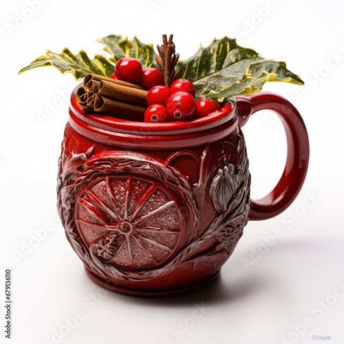 mug of christmas tea  photo