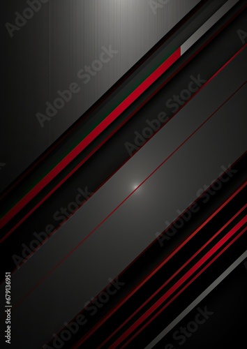 Corporate banner template dark silver red and black