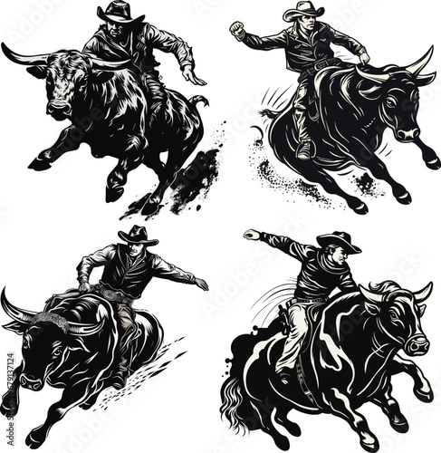 cowboy rodeo silhouette 4