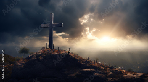 Holy cross symbolizing the death and resurrection