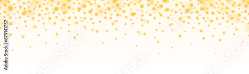 Gold glitter particles background effect. Sparkling texture. Over transparent background