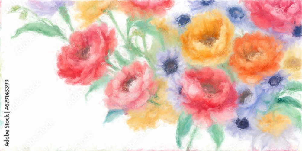 Beautiful elegant rose floral illustration