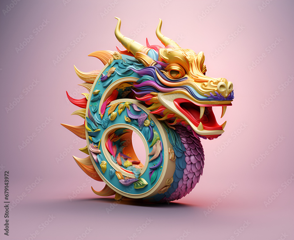 chinese new year dragon, green wooden dragon, symbol of chinese new year