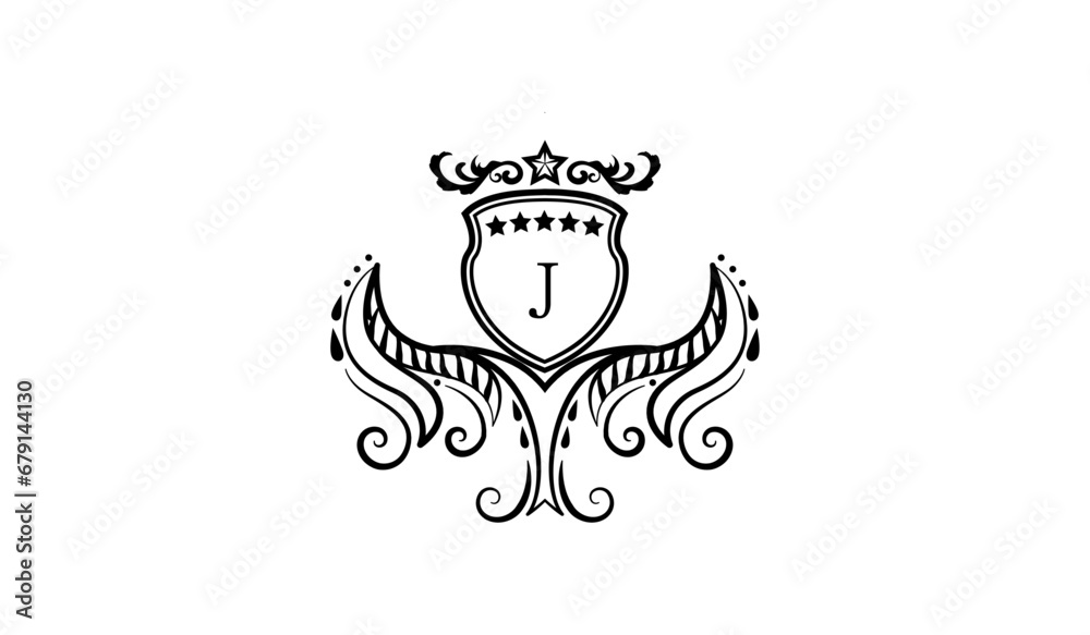 Luxury Alphabet Logo J