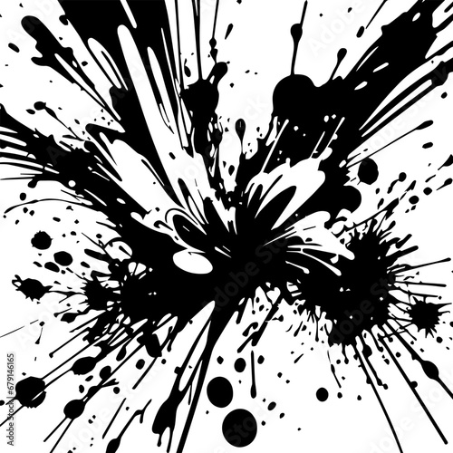 Foto Spray paint graffiti and ink splashes