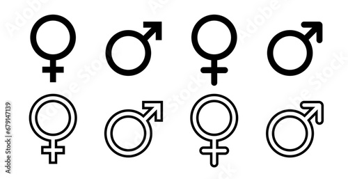 Gender icon vector design. Male and female sign . Vector illustration