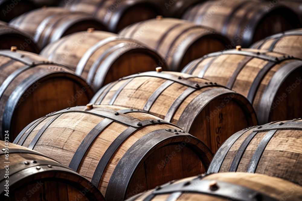 Wooden oak barrels for whiskey Wooden oak barrels for whiskey