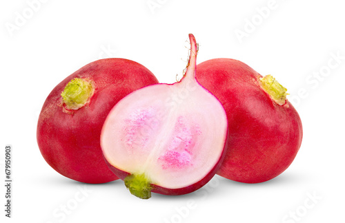 Red radish isolated on transparent png photo