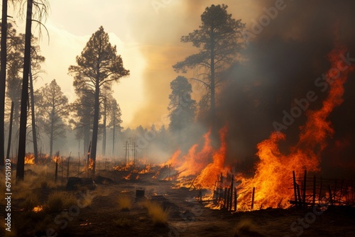 wildfire forest fire Engulfs Woods Fire Spreads Wildly © Muhammad Shoaib