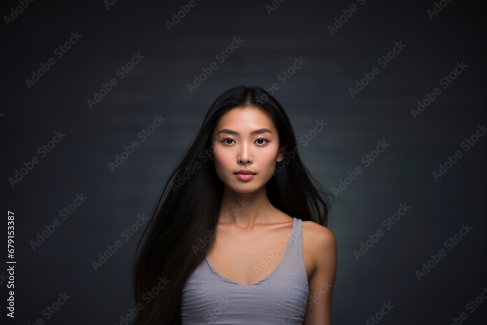 very attractive asian woman posing in front of the camera very attractive asian woman posing in front of the camera