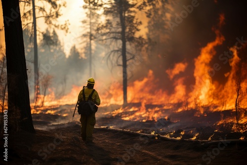 wildfire forest fire Engulfs Woods Fire Spreads Wildly