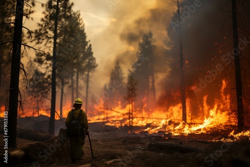 wildfire forest fire Engulfs Woods Fire Spreads Wildly