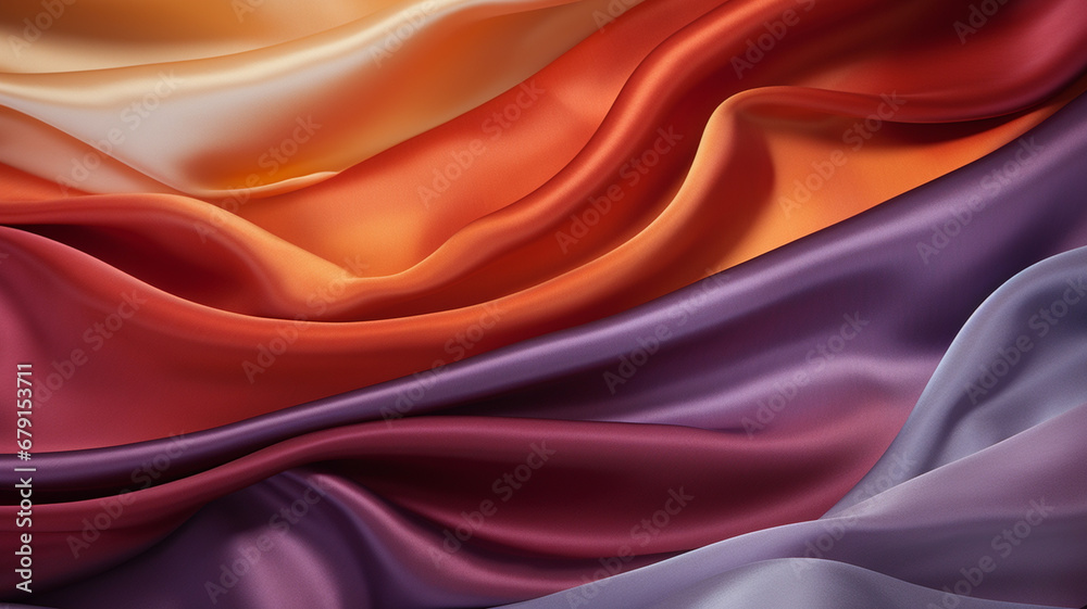 Obraz premium Colored silk drapery fabric background