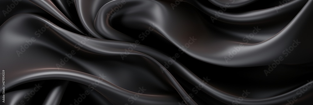 Abstract  black cloth background, banner