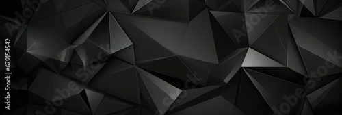 Abstract black geometric banner