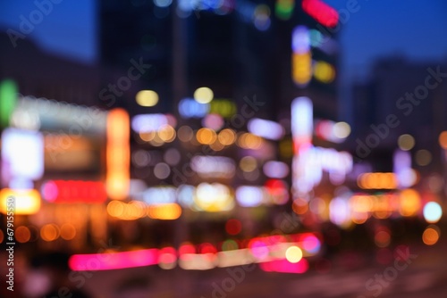 Wallpaper Mural Big city lights background in Busan, South Korea Torontodigital.ca