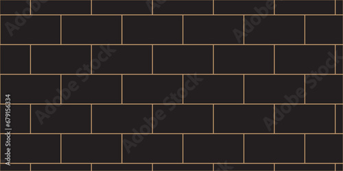 Black brick wall background. architecuture construction stone block brick wallpaper. seamless building cement concrete wall grunge background. 