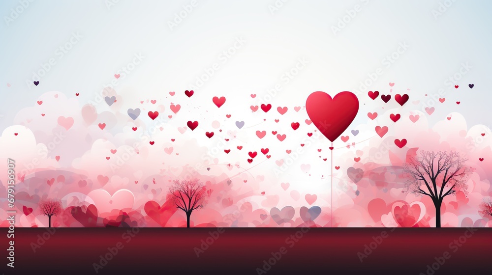 Banner design for Valentine Day with hearts. Banner design for Valentine Day with hearts.