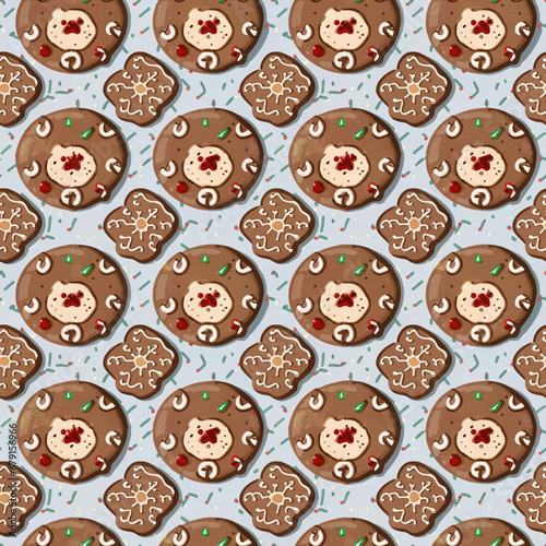 Christmas cookies pattern design