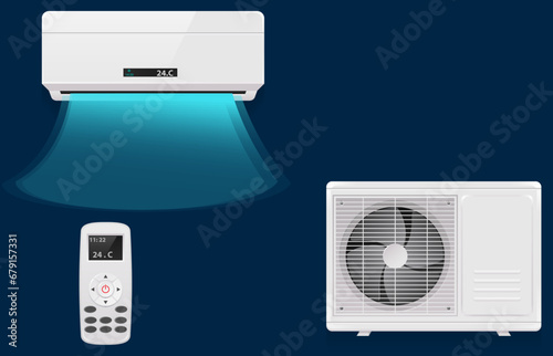 latest air conditioner vector design