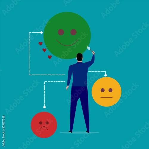 Investment asset allocation and balancing concept Businessman investors make pie charts to balance their portfolios to suit risk and return.