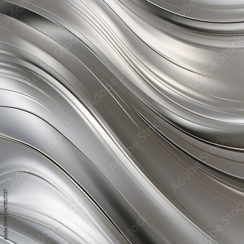 Fondo abstracto con textura suave, formas sinuosas , reflejos metalicos y tonos grises © Iridium Creatives
