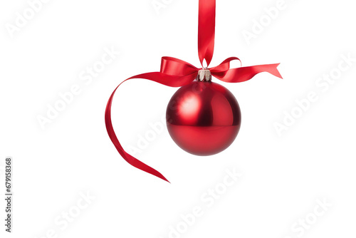 a quality stock photograph of a single christmass decoration isolated on a white background