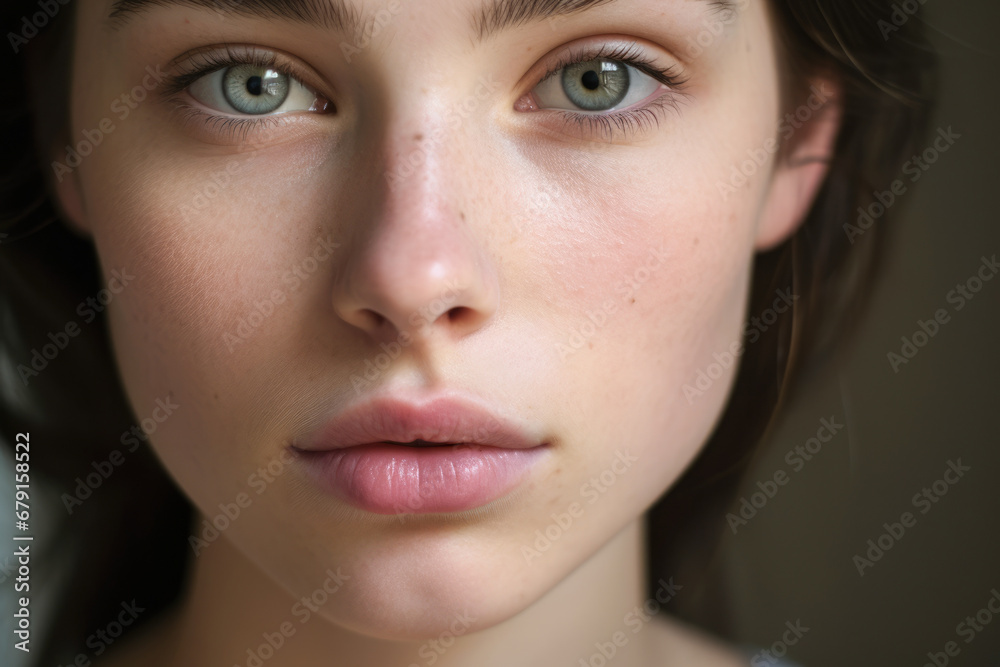 A close up of a beautiful natural looking woman. A close up of a beautiful natural looking woman.