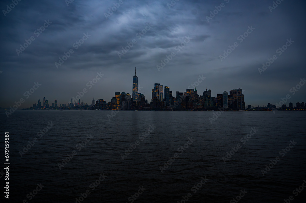 Manhattan island from the river