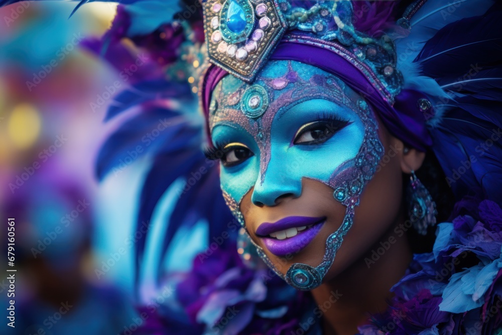 Girl in carnival mask