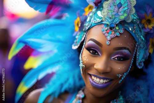 Girl in carnival mask