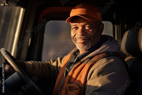  portrait of a truck driver driving his truck © nataliya_ua