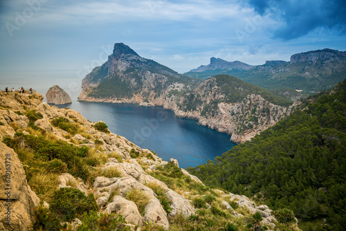 Dramatic view of Cap de Formentor from Mirador de El Colomer in Mallorca
