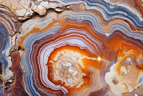 close-up of multi-layered agate stone