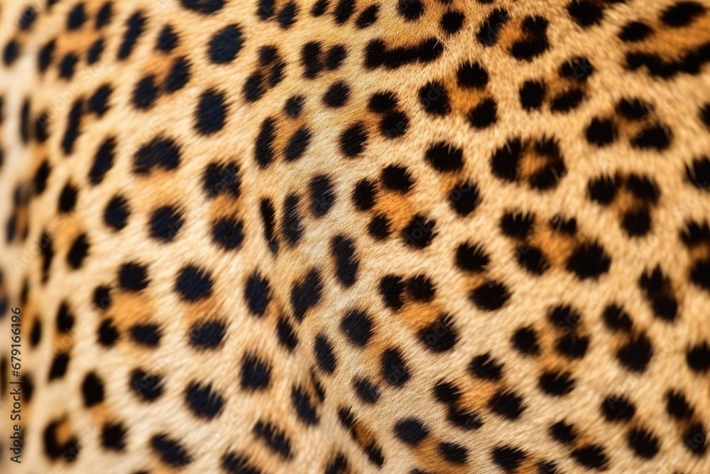 dense spots pattern on cheetahs back, shot in close-up dense spots pattern on cheetahs back, shot in close-up