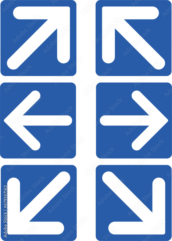 Bundle set of sign rectangle square arrow for entrance and exit Bundle set of sign rectangle square arrow for entrance and exit