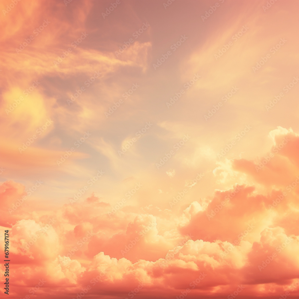 fotografia de paisaje natural con cielo con nubes de tonos anaranjados al atardecer