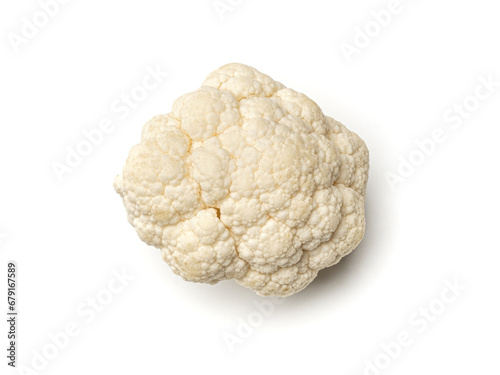 Fresh cauliflower on white