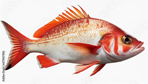 Red fish isolated on white background