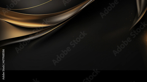 Abstract luxury black and gold background © Michael