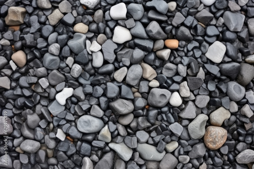 volcanic pebbles of varying shapes in gray tones volcanic pebbles of varying shapes in gray tones