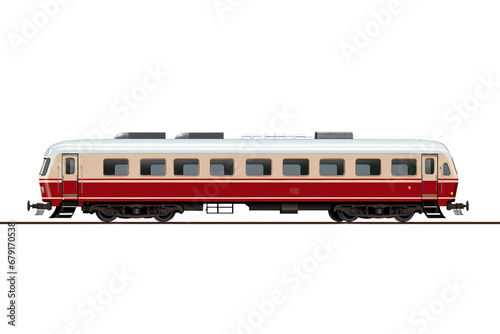 Modern Passenger Train Isolated on transparent background
