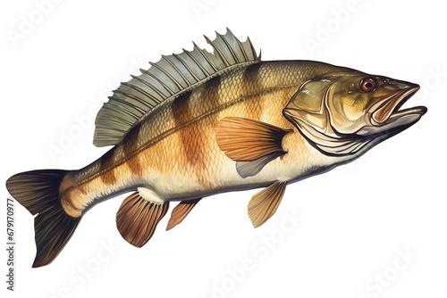 Aquatic Beauty Perch Elegance Isolated on transparent background