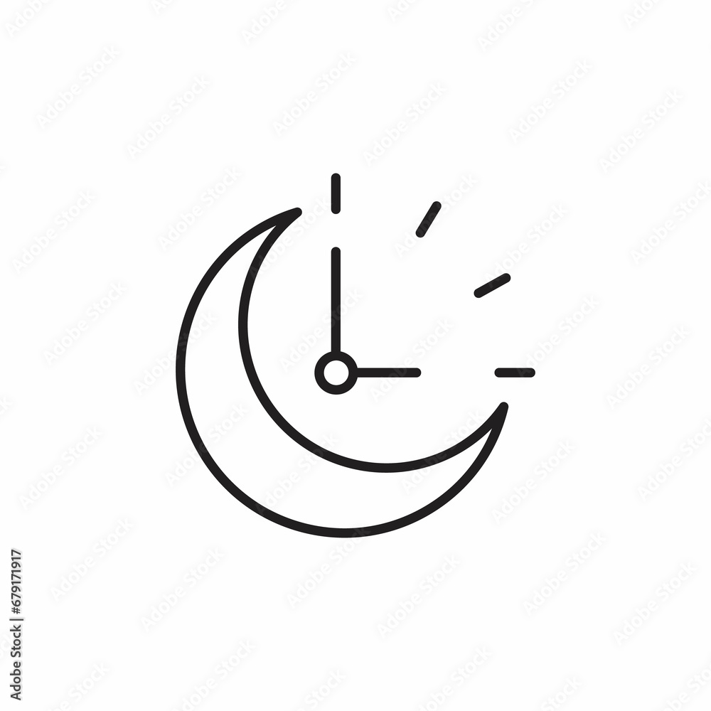 Moon and stars icon. Sleep dreams symbol. Night or bed time sign