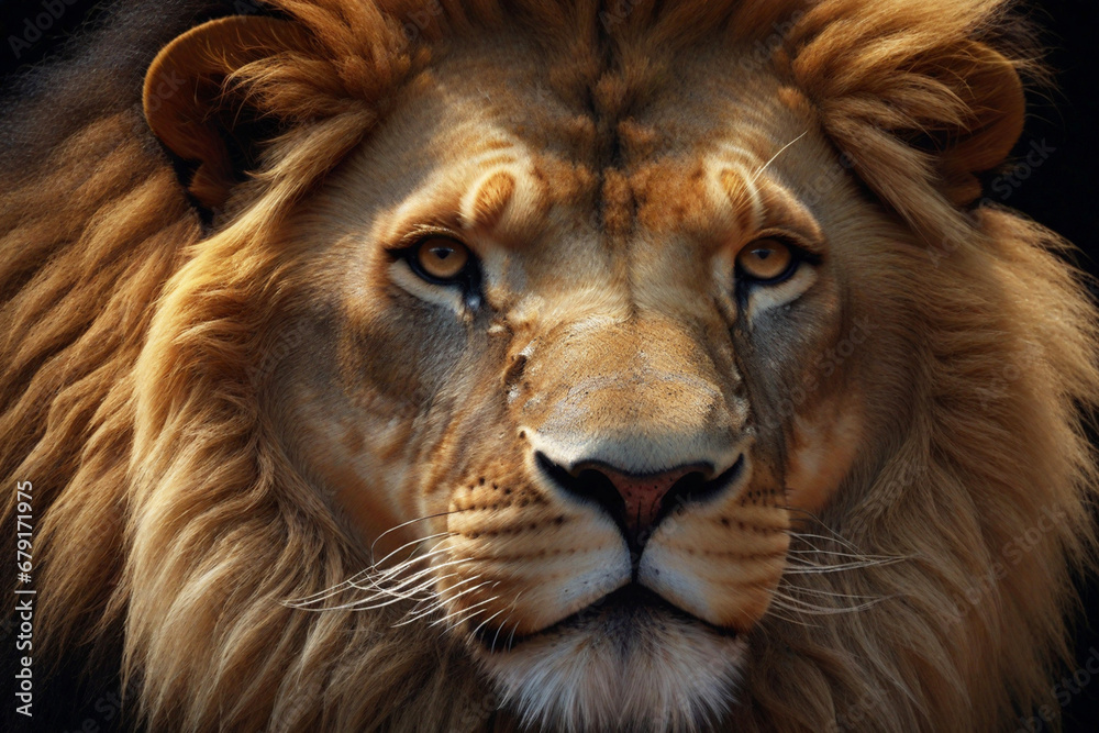 Naklejka premium Male Lion