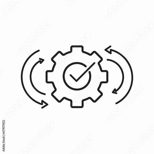 Constant changes. A continuous stream of improvements and updates. Integration adaptation system. linear icon isolated on white background