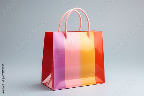 Shopping Bag 3D Illustration on Isolated Background created with Generative AI