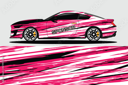 black and red base colorVan wrapper design. Wrap, sticker, and decal design in vector format 