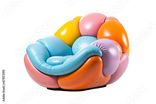 A Kaleidoscope of Color: A Multicolored Single Sofa Chair © darshika
